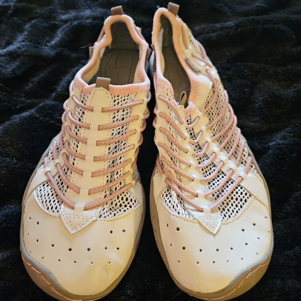 Women's Pink and White Athletic Shoes
